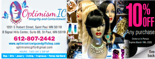 Save money on hair wigs and beauty near you at Optimismic Wigs and Gifts st paul minnesota