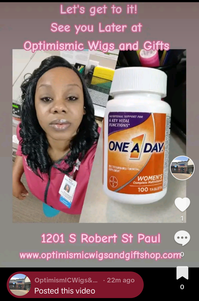 Let's get this day started! Wigs Water and Vitamins
