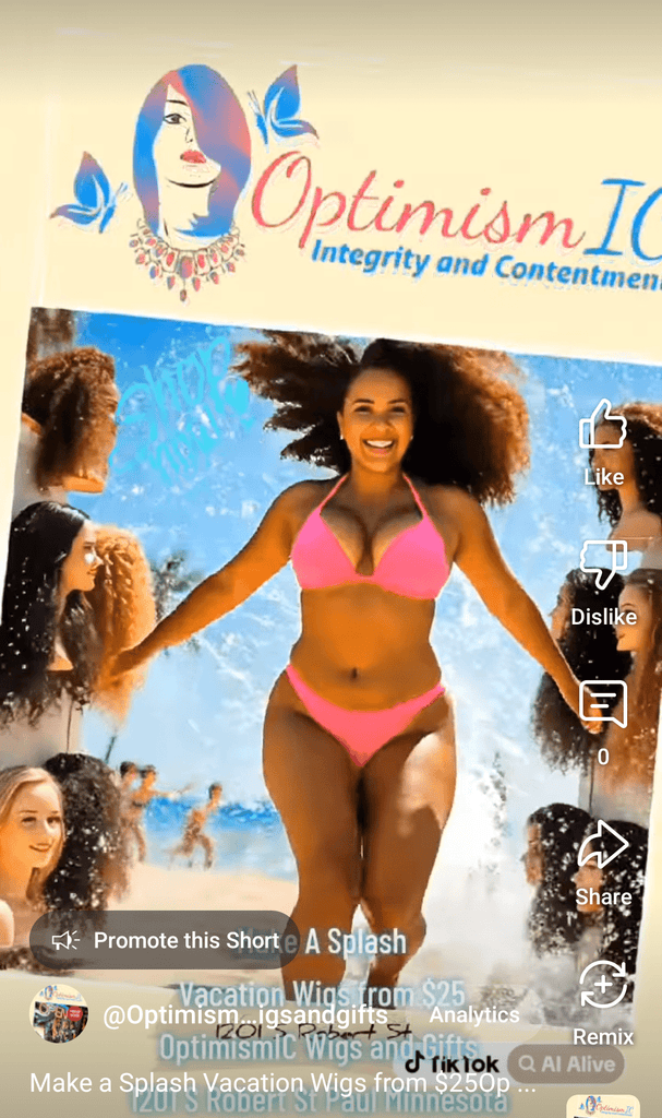 Vacation Wigs $25 OptimismIC Wigs and Gifts