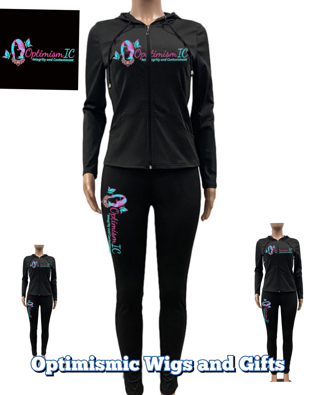 Optimismic Wigs and Gifts 2pc Jogging Suit womens clothing