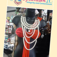 6 Layered Pearl necklace set $12.50 Optimismic Wigs and Gifts West St Paul MN - OptimismIC Wigs and Gifts
