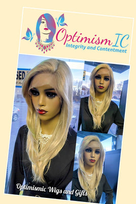 613 Zinnia HD lace side part 20 inch Blonde Wigs $69 Optimismic Wigs and Gifts St Paul MN - OptimismIC Wigs and Gifts