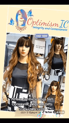 Athena Synthetic Wigs $69
 Optimismic Wigs and Gifts 
St Paul MN 55118
612-807-2442
www.optimismicwigsandgiftshop.com
#wigsforwomen #shopnow #optimismicwigsandgifts #minnesotawigstores #athena 