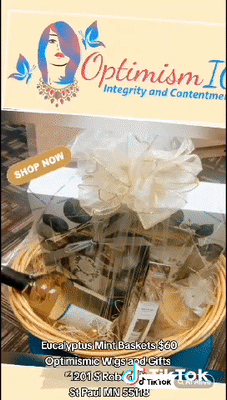 Premium Eucalyptus Mint Basket $60 Optimismic Wigs and Gifts Shop St Paul MN