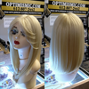 Blonde wig with bangs at Optimismic Wigs and Gifts bob wigs