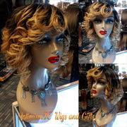 Blonde ombre human hair bobs wig at OptimismIC Wigs and Gifts www.optimismicwigsandgiftshop.com