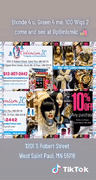 OptimismIC Integrity and Contentment butterfly advertisement. Neptune Blue Magic Ponytails $19 at Optimismic Wigs and Gifts Shop St Paul MN.