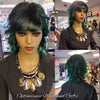 Buy green human hair Emerald wigs at Optimismic Wigs and Gifts shop saint Paul MN.