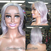 Judith Grey Silver Gray 100% Human hair Lace Front Wigs