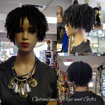 Buy black Maxine Locc hair Wigs toppers in saint Paul at Optimismic Wigs and Gifts. 