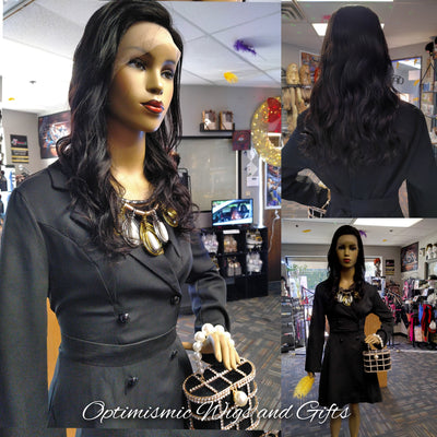 Shop black Cheyenne human hair body wave lace front 13x6 hd wigs at Optimismic Wigs and Gifts.