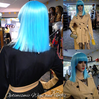 Metallic Electric Blue wig at Optimismic Wigs and Gifts 