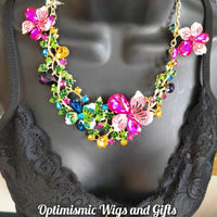 Buy fashion gemstone statement necklace sets at optimismic wigs and gifts shop st paul minnesota.