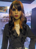 GAIA ORANGE AND BLACK OMBRE WIGS WITH BANGS IN ST PAUL OPTIMISMIC WIGS AND GIFTS.