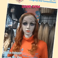 Galaxia Gold Copper Burgundy 13X6 HD Lace Human Hair Wigs body wave 26-inch wig $195 at OptimismIC Wigs and Gifts Shop St Paul Minnesota 
