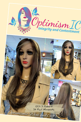 Shop brown chocolate Hayden wigs at Optimismic Wigs and Gifts St Paul Minnesota signal hills shopping center. Shop for brown Wigs near me.