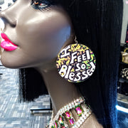 Blessed Earrings OptimismIC Wigs and Gifts 