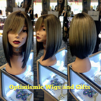 Kara wigs at Optimismic Wigs and Gifts ombre with bangs