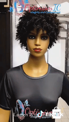 Lauren Wig Kinky Curly Glueless Black $69 at Optimismic Wigs and Gifts St Paul Minnesota