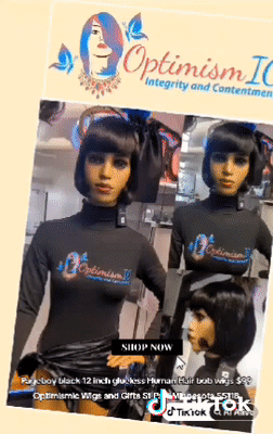 Pageboy black 12 inch glueless Human Hair bob wigs $99 Optimismic Wigs and Gifts St Paul