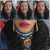 Heart Pendant Beaded Necklace $25| OptimismIC Wigs and Gifts