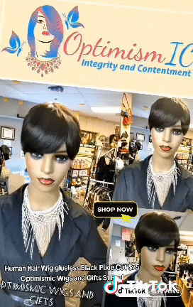 Human Hair Wig glueless Black Pixie Cut $75 Optimismic Wigs and Gifts St Paul