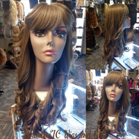 Raquel chocolate tawny hair Wigs at OptimismIC Wigs and Gifts 28 inches long.
