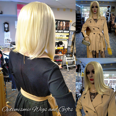 Buy Sunshine blonde hair wigs at Optimismic Wigs and Gifts.