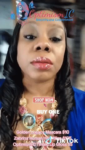 OptimismIC Integrity and Contentment Glamorous Tinted Lip Gloss $5 at OptimismIC Wigs and Gifts St Paul Minnesota