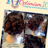 Ambition black and raspberry Wigs $80 100% Human Hair Optimismic Wigs and Gifts West St Paul MN 55118 - OptimismIC Wigs and Gifts
