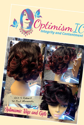 Ambition black and raspberry Wigs $80 100% Human Hair Optimismic Wigs and Gifts West St Paul MN 55118 - OptimismIC Wigs and Gifts