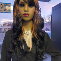 Buy Auburn and Black $69 Gaia Wigs Body wave 26 inches with bangs at optimismic wigs and gifts.