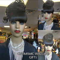 Buy bangs and ponytail wraps at optimismic wigs and gifts shop. Curly Ponytail Clip in Synthetic Hairpiece $10 Optimismic Wigs and Gifts St Paul