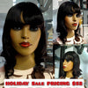 Black 14 inch Human Hair Wig bangs glueless 180 density $52 Optimismic Wigs and Gifts West St Paul MN