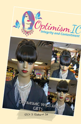Black Clip on Bangs $8 OptimismIC Wigs and Gifts St Paul MN 55118 - OptimismIC Wigs and Gifts