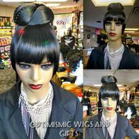 Buy black synthetic hairpiece buns and beauty supplies at optimismic wigs and gifts shop.