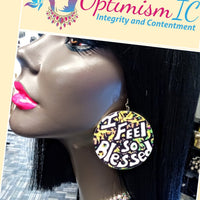 Blessed Earrings $7 OptimismIC Wigs and Gifts West St Paul MN - OptimismIC Wigs and Gifts