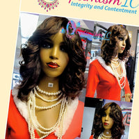 Brenda Chocolate Human Hair 14inch Wigs $126 Optimismic Wigs and Gifts St Paul Minnesota - OptimismIC Wigs and Gifts