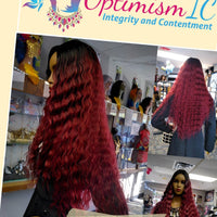 Burgundy 32 inch Synthetic 99J Fashion Wig with Waves $59 Optimismic Wigs and Gifts West St Paul MN - OptimismIC Wigs and Gifts