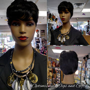 Buy Grace short black wigs at Optimismic Wigs and Gifts Saint Paul MN.
