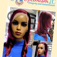Charmaine 99J Burgundy Human Hair Lace Front Wigs at Optimismic Wigs and Gifts St Paul Minnesota - OptimismIC Wigs and Gifts