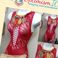 Cherry Striped Cover up $5 Optimismic Wigs and Gifts West St Paul MN - OptimismIC Wigs and Gifts