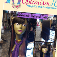 Chocolate Blush Lavender Wig $17.50 OptimismIC Wigs and Gifts West St Paul MN - OptimismIC Wigs and Gifts