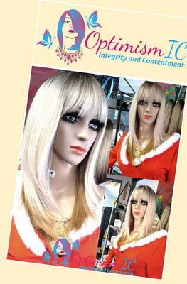 Clarissa Blonde Synthetic Bang Wigs $69 OptimismIC Wigs and Gifts - OptimismIC Wigs and Gifts