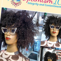 Wigs Curly Afro Wig black glueless synthetic $40 Optimismic Wigs and Gifts West St Paul MN - OptimismIC Wigs and Gifts