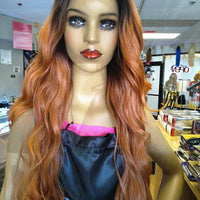 Wigs Damy Synthetic Body Wave HD Lace Front Wigs 32 inch Wigs Copper $35 at Optimismic Wigs and Gifts St Paul Minnesota