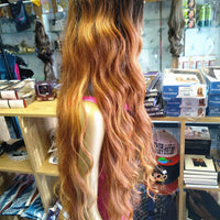 Wigs Damy Synthetic Body Wave HD Lace Front Wigs 32 inch Wigs Copper $35 at Optimismic Wigs and Gifts St Paul Minnesota