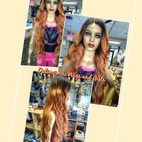 Wigs Damy Synthetic Body Wave HD Lace Front Wigs 32 inch Wigs Copper $35 at Optimismic Wigs and Gifts St Paul Minnesota