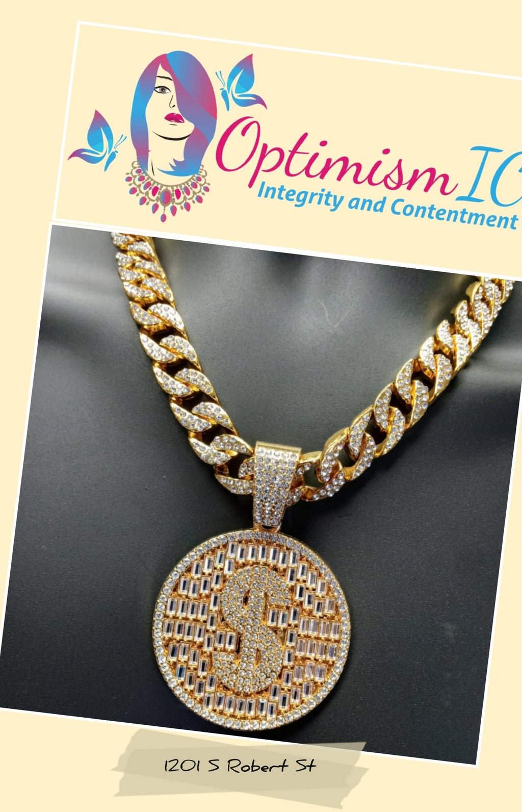 Dollar Sign Pendants $25 Optimismic Wigs and Gifts St Paul MN 55118 - OptimismIC Wigs and Gifts
