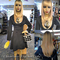 Dynasty Blonde Ombre Straight Synthetic Glueless Wigs $59 OptimismIC Wigs and Gifts West St Paul MN - OptimismIC Wigs and Gifts